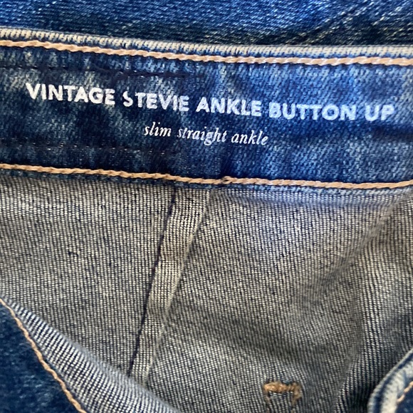 AG Vintage Stevie Button Up Slim Straight Ankle Jeans Size 25 - Picture 5 of 11